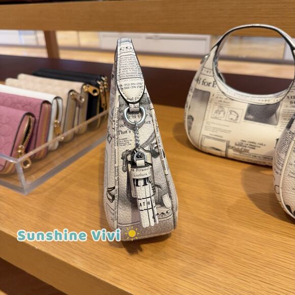 NWT Coach Carmen Mini Crossbody Bag With Newspaper Print CDB86 - Picture 2 of 8